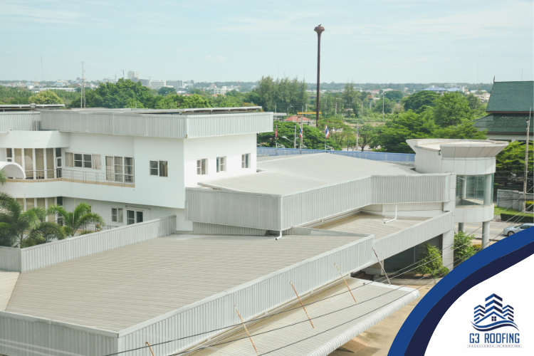Commercial building with a new roof to withstand the Clayton, NC, weather conditions