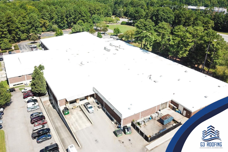 Raleigh roofing contractors installed commercial roofing system, ensuring top-notch quality and durability."